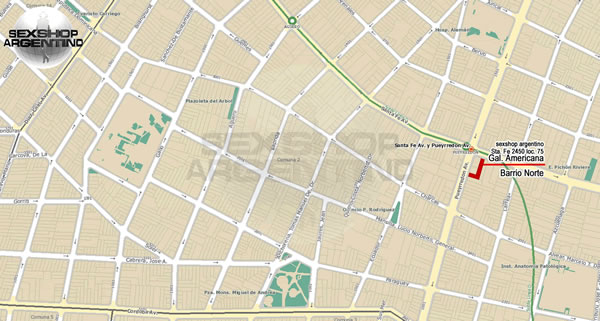 mapa Capital Federal Sexshop Barrio Norte sexshop